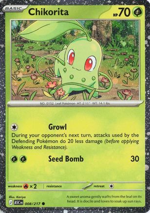 Chikorita (Cosmos Holo) 8 - [Miscellaneous Cards & Products] Holofoil