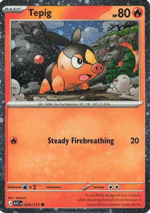 Tepig - 029/217 (Cosmos Holo) 29 - [Miscellaneous Cards & Products] Holofoil