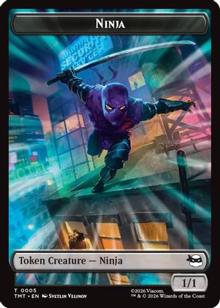 Ninja // Food Double-Sided Token (TMT-5 // 8) - [Teenage Mutant Ninja Turtles]