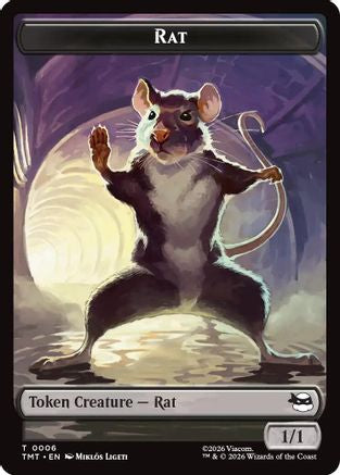 Rat // Food Double-Sided Token (TMT-6 // 8) - [Teenage Mutant Ninja Turtles]