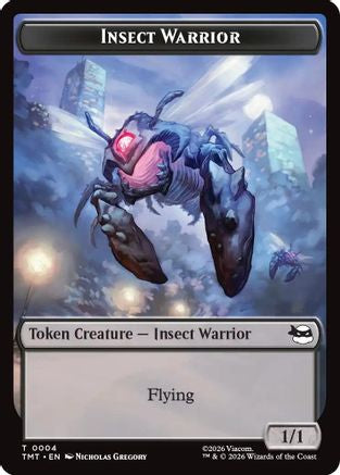 Insect Warrior // Food Double-Sided Token (TMT-4 // 8) - [Teenage Mutant Ninja Turtles] Foil