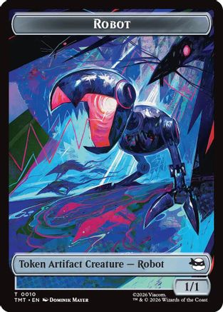 Robot // Food Double-Sided Token (TMT-10 // 8) - [Teenage Mutant Ninja Turtles]