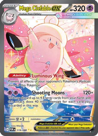 Mega Clefable ex - 119/088 119 - [ME03 Perfect Order] Holofoil