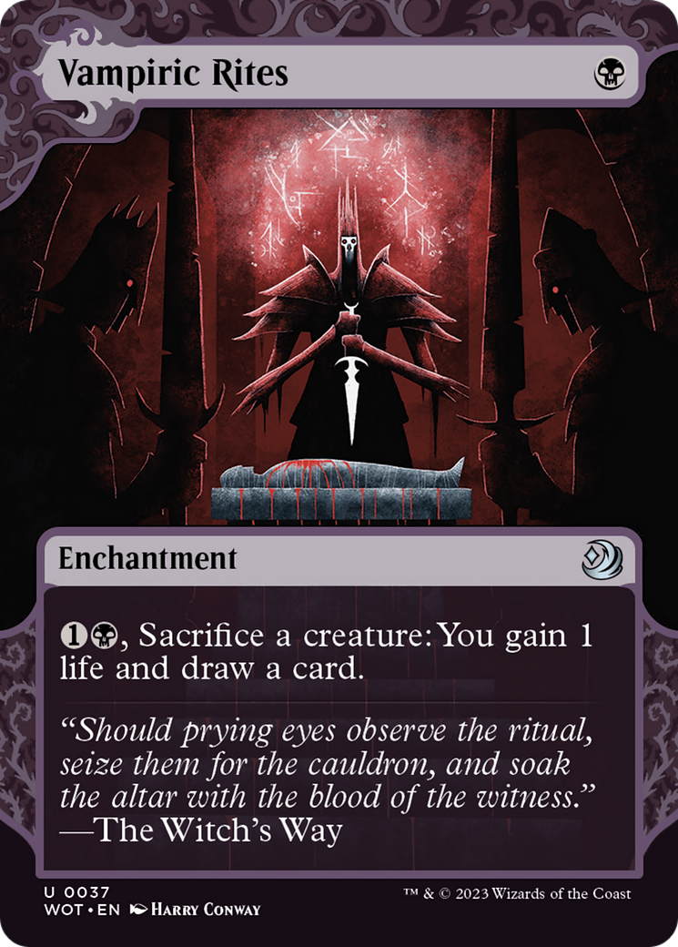 Vampiric Rites (WOT-037) - [Wilds of Eldraine: Enchanting Tales]: (Showcase) (Borderless)