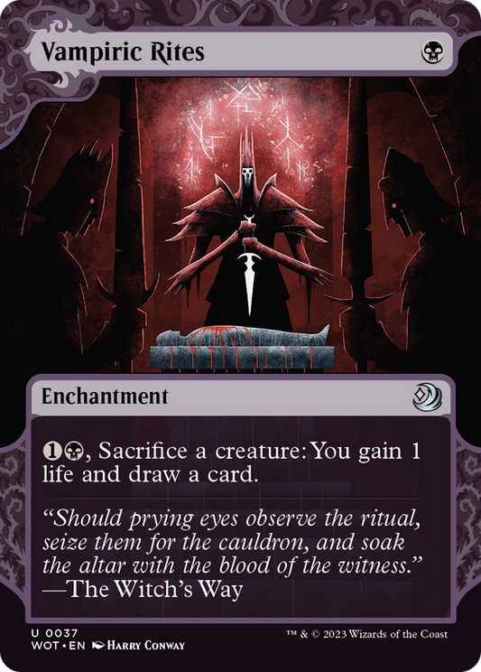 Vampiric Rites (WOT-037) - [Wilds of Eldraine: Enchanting Tales]: (Showcase) (Borderless)