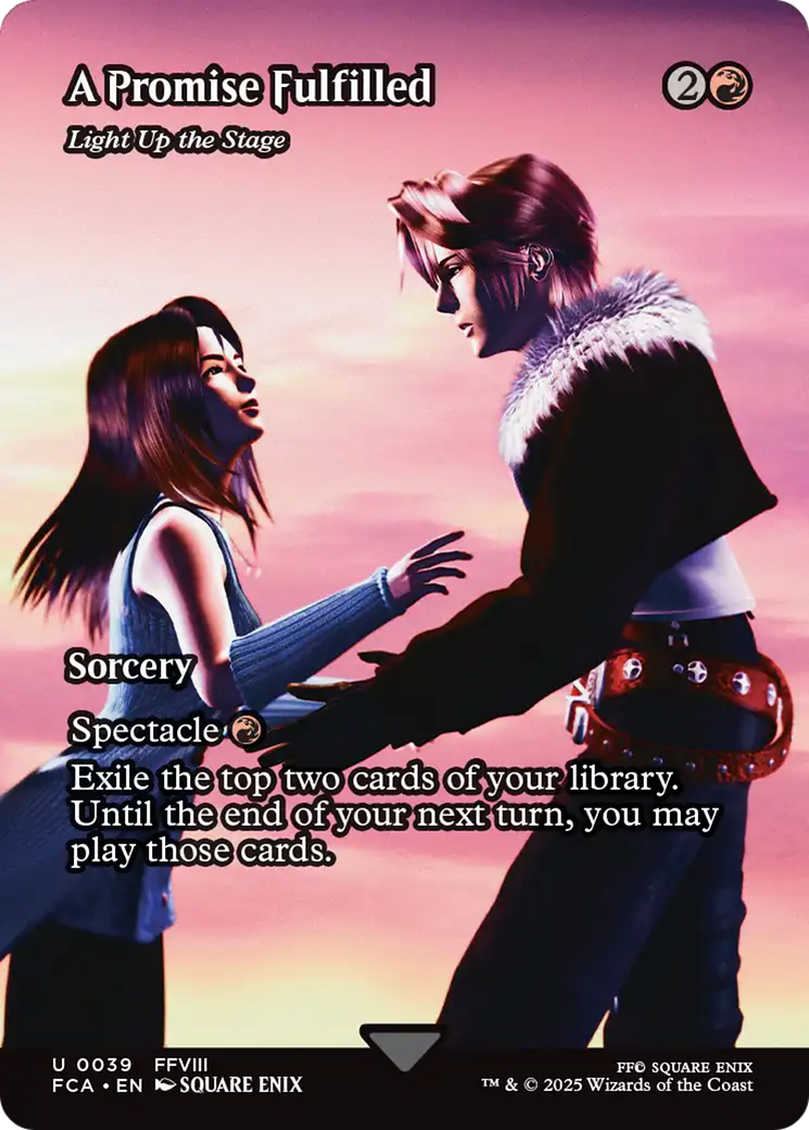 Light Up the Stage (FCA-039) - [FINAL FANTASY: Through the Ages] / A Promise Fulfilled (Borderless) Foil
