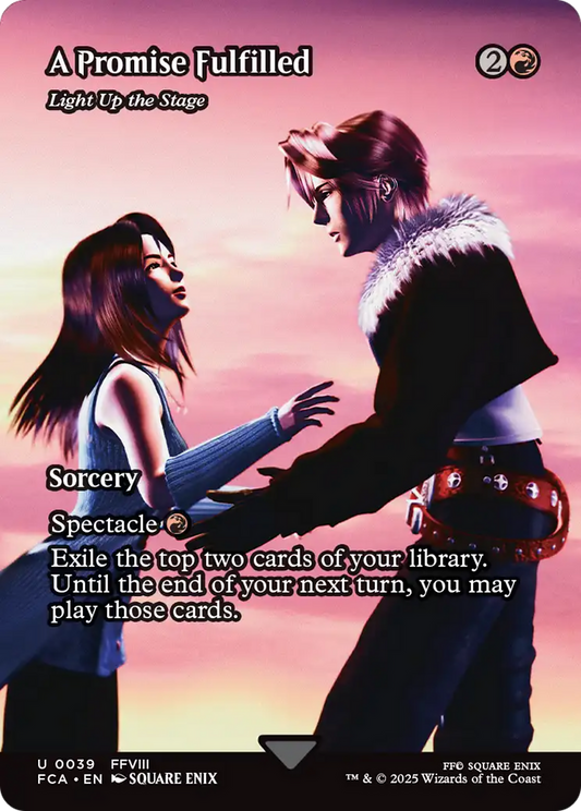 Light Up the Stage (FCA-039) - [FINAL FANTASY: Through the Ages] / A Promise Fulfilled (Borderless) Foil