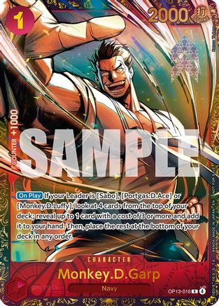 Monkey.D.Garp (Treasure Cup March 2026) (OP13-016) - One Piece Promotion Cards