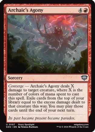 Archaic's Agony (SOS-107) - [Secrets of Strixhaven] Foil