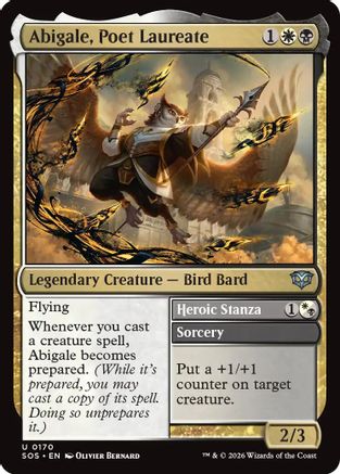 Abigale, Poet Laureate (SOS-170) - [Secrets of Strixhaven] Foil