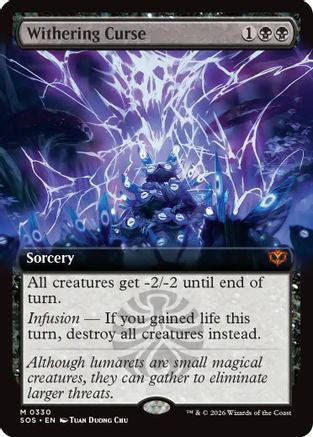 Withering Curse (Extended Art) (SOS-330) - [Secrets of Strixhaven] Foil