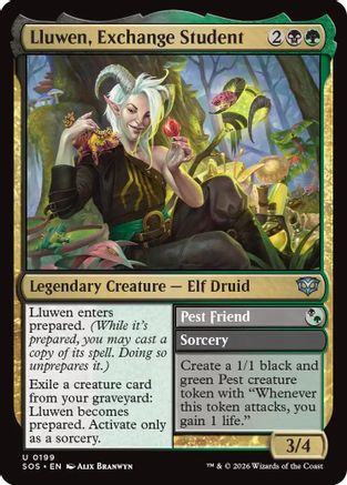 Lluwen, Exchange Student (SOS-199) - [Secrets of Strixhaven] Foil