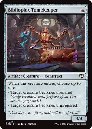 Biblioplex Tomekeeper (SOS-247) - [Secrets of Strixhaven] Foil
