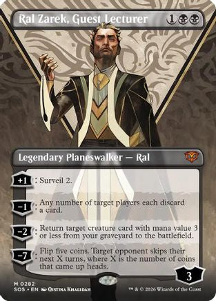 Ral Zarek, Guest Lecturer (Borderless) (SOS-282) - [Secrets of Strixhaven] Foil