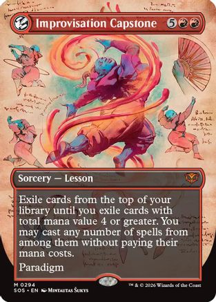Improvisation Capstone (Borderless) (SOS-294) - [Secrets of Strixhaven] Foil