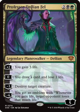 Professor Dellian Fel (SOS-214) - [Secrets of Strixhaven] Foil