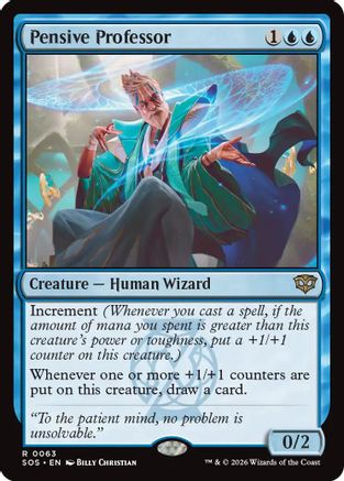 Pensive Professor (SOS-063) - [Secrets of Strixhaven]