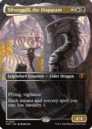 Silverquill, the Disputant (Borderless) (SOS-287) - [Secrets of Strixhaven] Foil