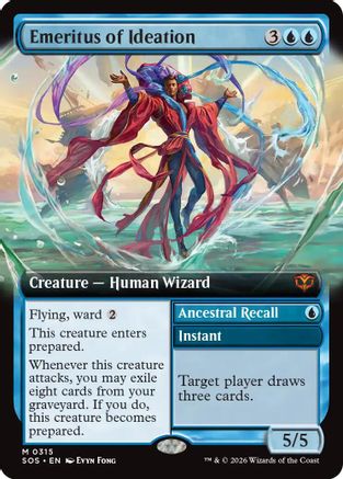Emeritus of Ideation (Extended Art) (SOS-315) - [Secrets of Strixhaven] Foil