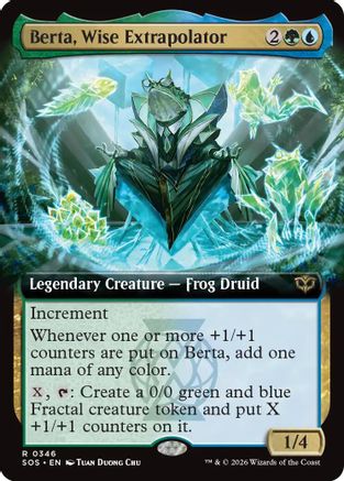 Berta, Wise Extrapolator (Extended Art) (SOS-346) - [Secrets of Strixhaven] Foil