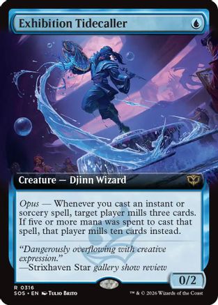 Exhibition Tidecaller (Extended Art) (SOS-316) - [Secrets of Strixhaven] Foil