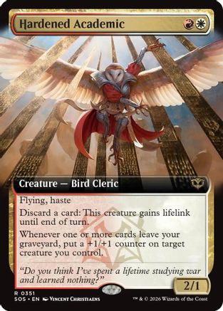 Hardened Academic (Extended Art) (SOS-351) - [Secrets of Strixhaven]