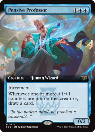 Pensive Professor (Extended Art) (SOS-321) - [Secrets of Strixhaven] Foil