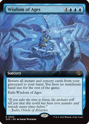 Wisdom of Ages (Extended Art) (SOS-323) - [Secrets of Strixhaven] Foil
