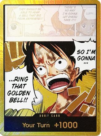 DON!! Card (Luffy) (Gold) - Adventure on Kami's Island