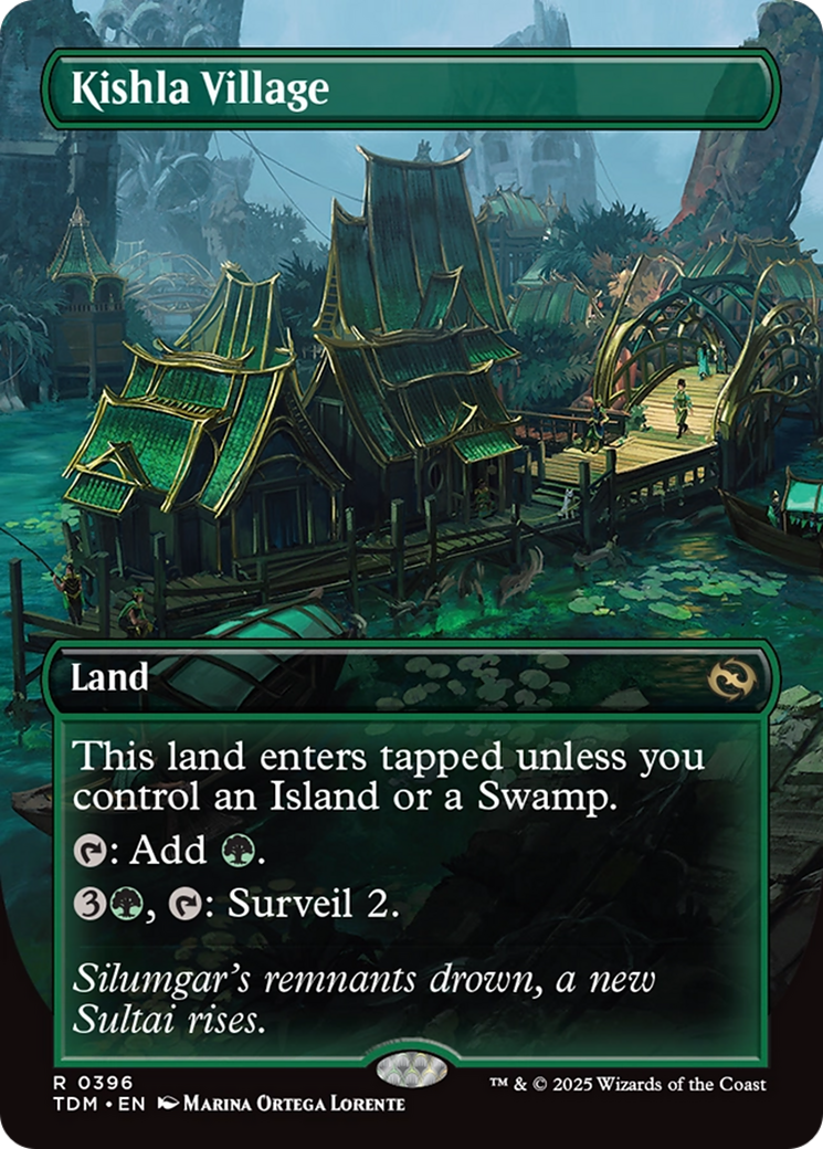 Kishla Village (Borderless) (TDM-396) - [Tarkir: Dragonstorm] (Borderless) Foil