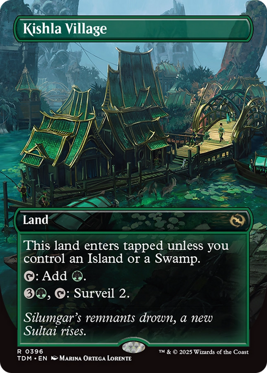 Kishla Village (Borderless) (TDM-396) - [Tarkir: Dragonstorm] (Borderless)