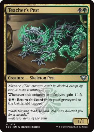 Teacher's Pest (SOS-238) - [Secrets of Strixhaven] Foil