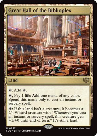 Great Hall of the Biblioplex (SOS-257) - [Secrets of Strixhaven] Foil