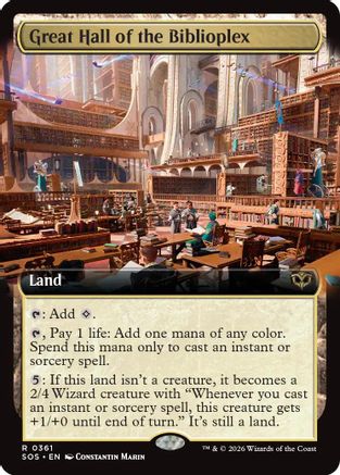 Great Hall of the Biblioplex (Extended Art) (SOS-361) - [Secrets of Strixhaven]