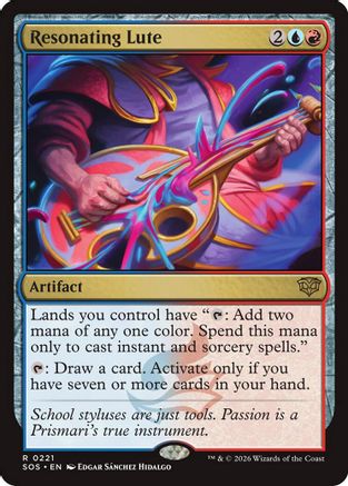 Resonating Lute (SOS-221) - [Secrets of Strixhaven] Foil