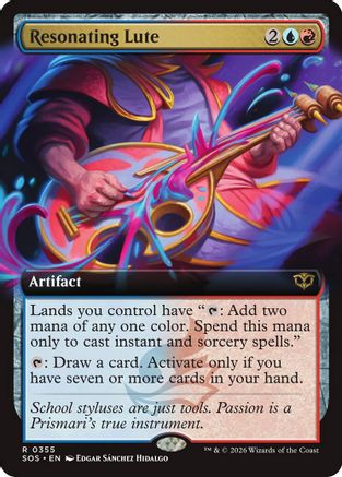 Resonating Lute (Extended Art) (SOS-355) - [Secrets of Strixhaven]