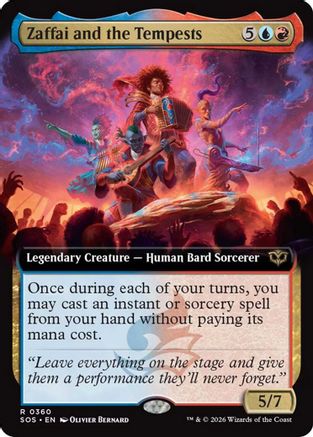 Zaffai and the Tempests (Extended Art) (SOS-360) - [Secrets of Strixhaven] Foil
