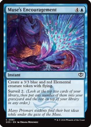 Muse's Encouragement (SOS-061) - [Secrets of Strixhaven] Foil