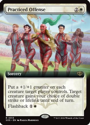 Practiced Offense (Extended Art) (SOS-313) - [Secrets of Strixhaven] Foil