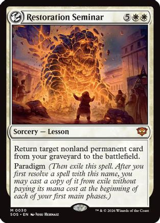 Restoration Seminar (SOS-030) - [Secrets of Strixhaven] Foil