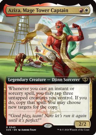 Aziza, Mage Tower Captain (Extended Art) (SOS-345) - [Secrets of Strixhaven] Foil