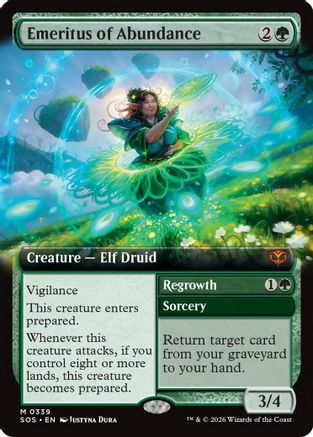 Emeritus of Abundance (Extended Art) (SOS-339) - [Secrets of Strixhaven] Foil