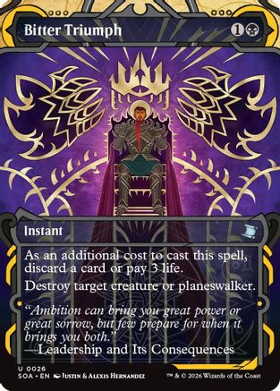 Bitter Triumph (SOA-026) - [Secrets of Strixhaven: Mystical Archive] Foil
