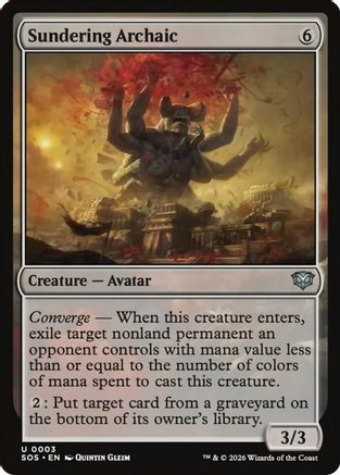 Sundering Archaic (SOS-003) - [Secrets of Strixhaven] Foil
