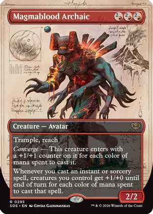 Magmablood Archaic (Borderless) (SOS-295) - [Secrets of Strixhaven]