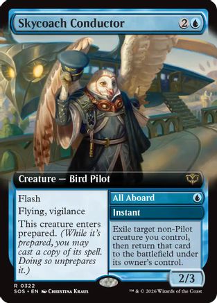 Skycoach Conductor (Extended Art) (SOS-322) - [Secrets of Strixhaven] Foil