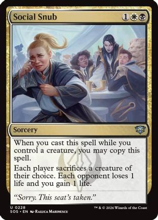 Social Snub (SOS-228) - [Secrets of Strixhaven] Foil