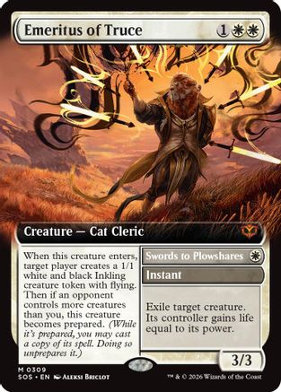 Emeritus of Truce (Extended Art) (SOS-309) - [Secrets of Strixhaven] Foil