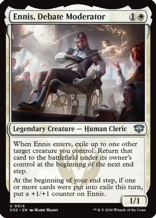 Ennis, Debate Moderator (SOS-014) - [Secrets of Strixhaven] Foil