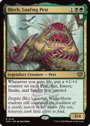 Blech, Loafing Pest (SOS-176) - [Secrets of Strixhaven] Foil